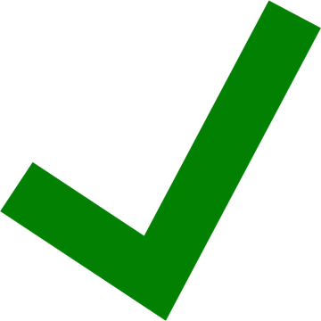 a green check mark icon