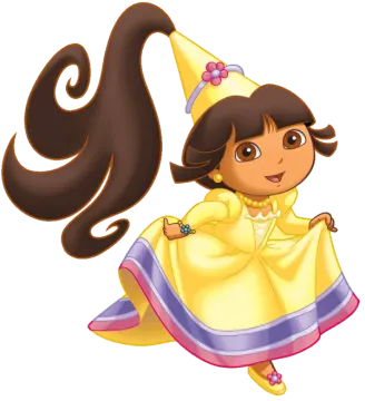 a little girl wearing a party hat and dress