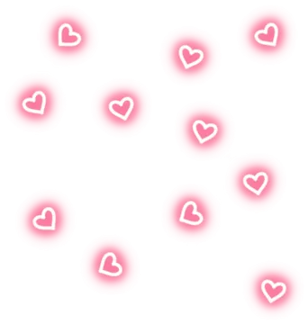 pink hearts on a white background