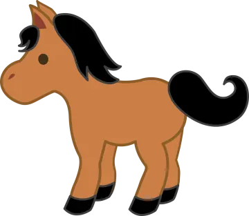 a brown horse with black manes