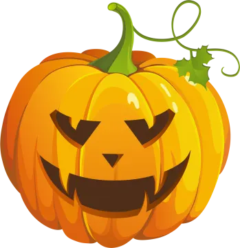 a halloween pumpkin with an evil face on it