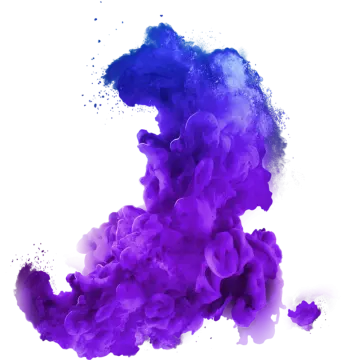 purple and blue ink on white background