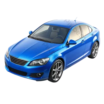 a blue car on a white background