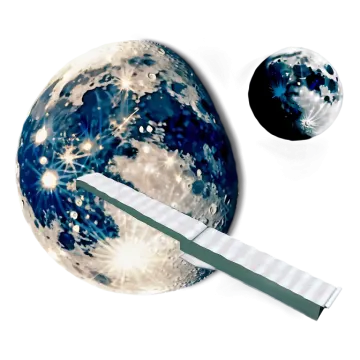 the moon is blue and white