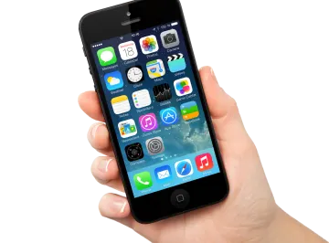a person holding an iphone in their hand