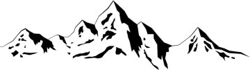 a black and white drawing of mountains