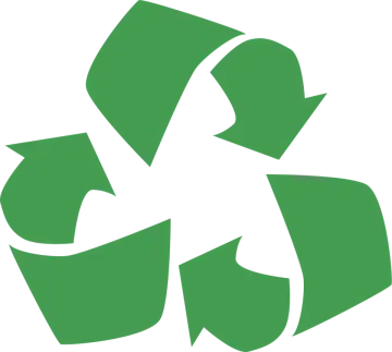 a green recycling symbol on a white background