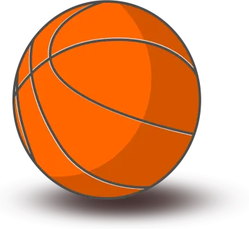 an orange basketball ball on a white background