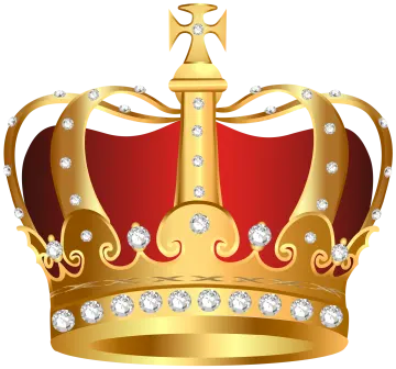 a gold crown with diamonds on it