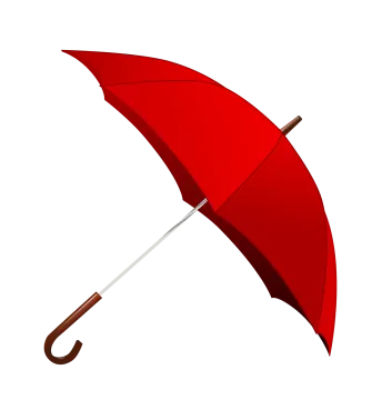 a red umbrella on a white background