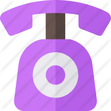 a purple phone icon