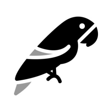 a black and white silhouette of a bird