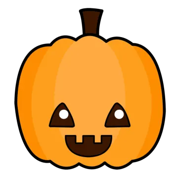 an orange pumpkin with a smiling face