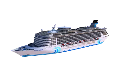 a model of a cruise ship