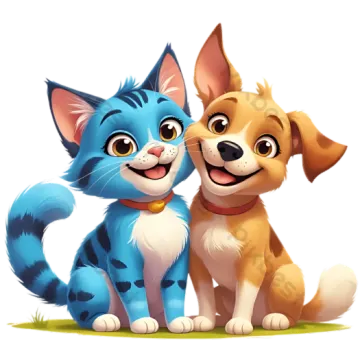 two cats and a dog sitting together