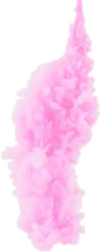 a pink smoke cloud on a white background