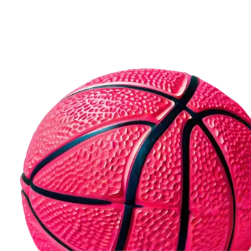 a pink basketball ball on a white background