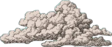 a drawing of clouds