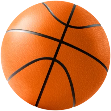 a basketball ball on a white background