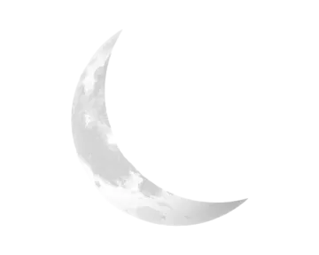 the moon on a white background