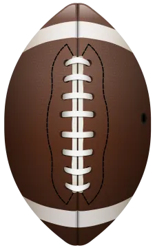 a football ball on a white background