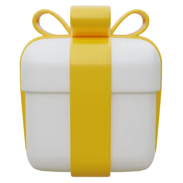 a white and yellow gift box