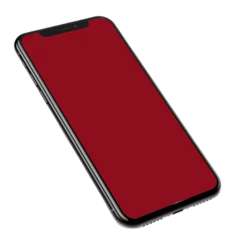a red iphone case on a white background