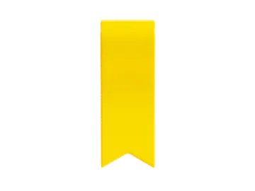 a yellow ribbon on a white background