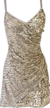 a gold dress on a white background