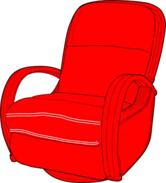 a red recal chair