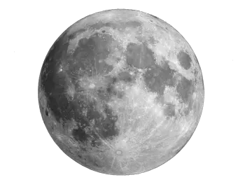 a drawing of the moon on a white background
