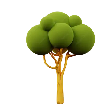 a green tree on a white background