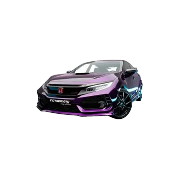 the honda civic type - r concept is shown in purple