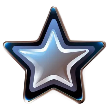 a blue star on a white background