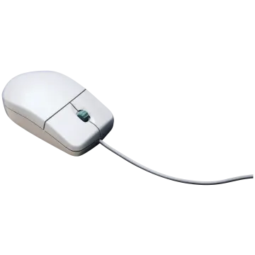 a computer mouse on a white surface