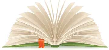 an open book on a white background
