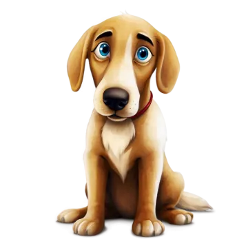 a dog with blue eyes sitting on the ground
