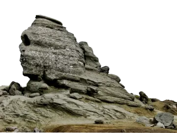 a large rock on the ground