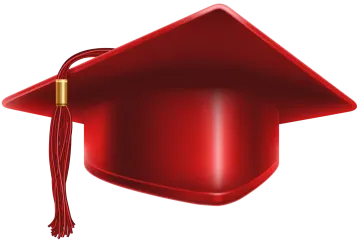 a red graduation cap