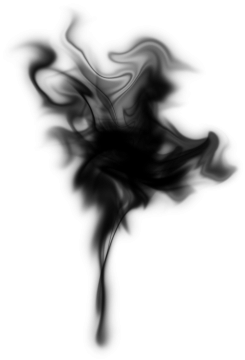 black smoke on a white background