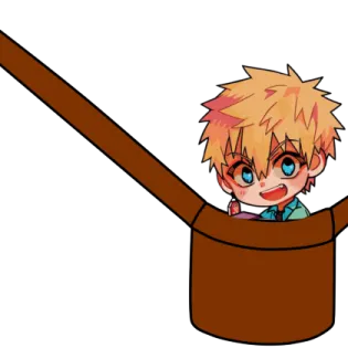 a drawing of a boy in a box