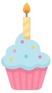 a cupcake with a candle on top