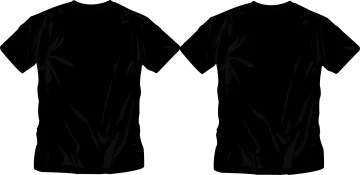 black t - shirt template vector