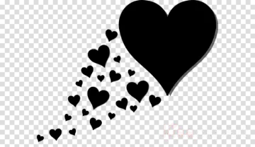 a black heart with hearts flying out of it