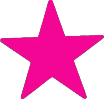a pink star on a white background