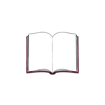 an open book on a white background