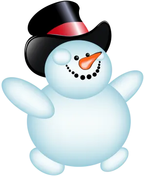 a snowman in a hat and top hat