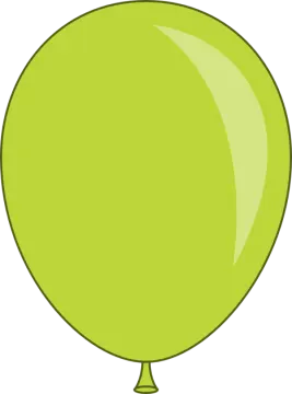 a green balloon on a white background