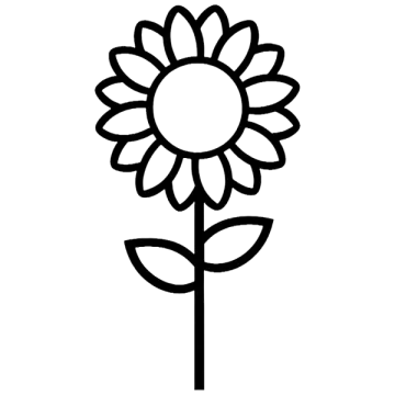 a black and white drawing of a flower