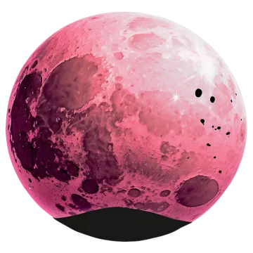 an image of the moon in pink and black
